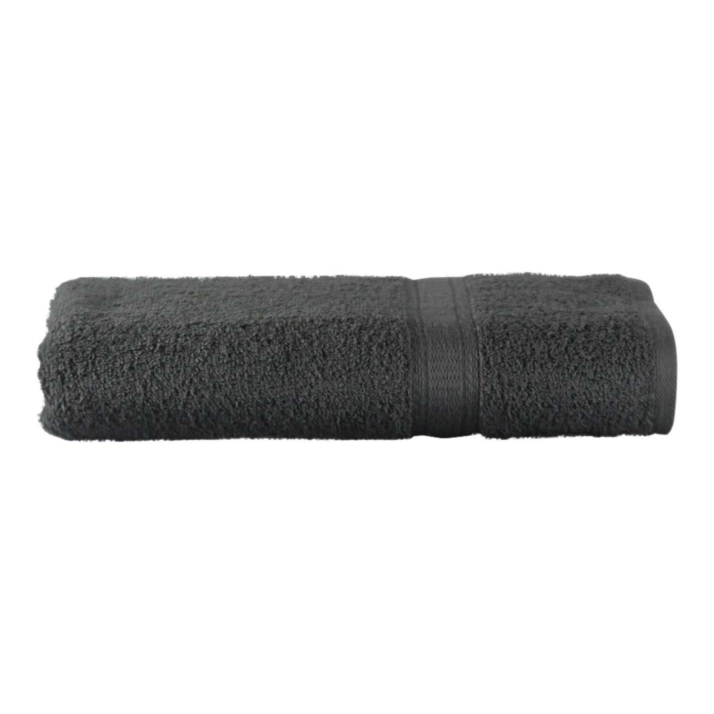 (2 Pack)  Basic Bath Collection - Single Bath Towel, Solid Grey