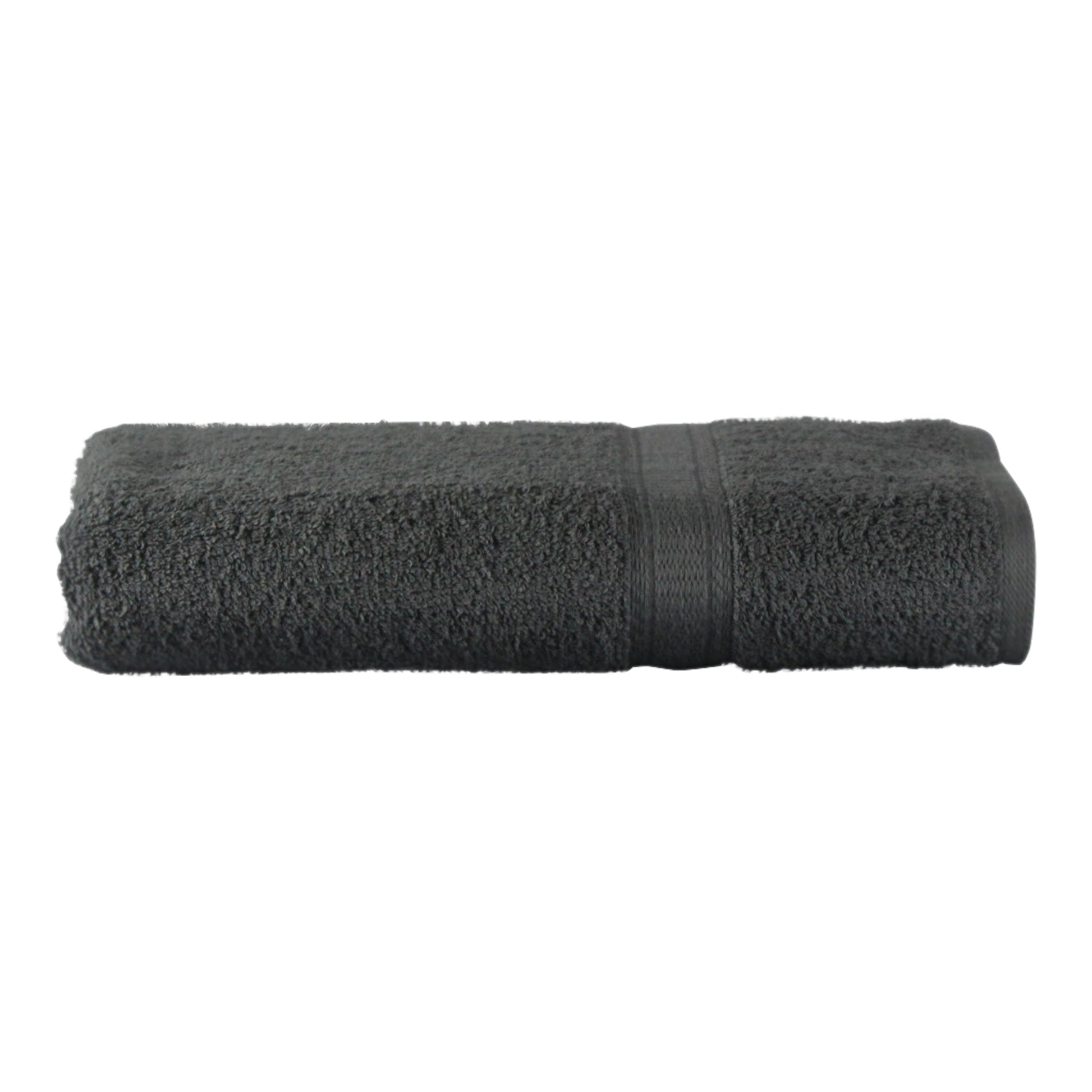(2 Pack)  Basic Bath Collection - Single Bath Towel, Solid Grey