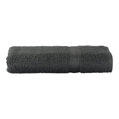 (2 Pack)  Basic Bath Collection - Single Bath Towel, Solid Grey