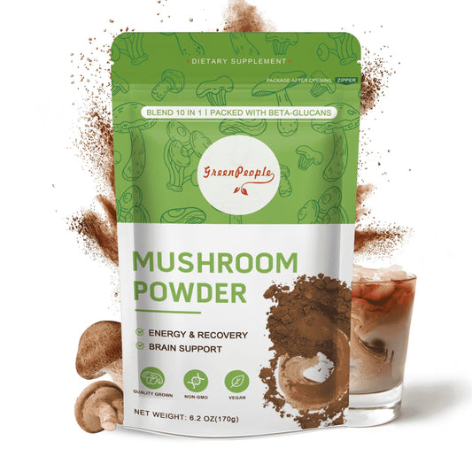 Mushroom Coffee- 10 Mushroom Blend plus Cordycepsour Superfood Powder- 6.2Oz (60 Servings) by