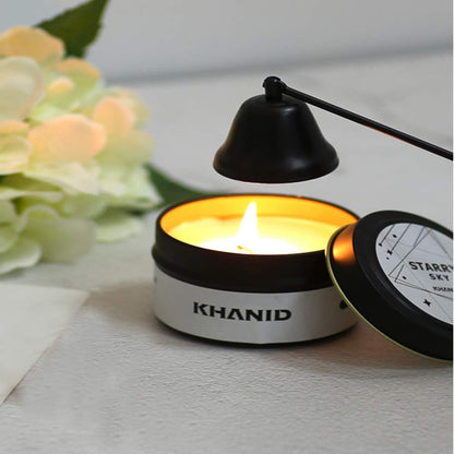 Candle Snuffer,Candle Extinguisher Candlesnuffers Wick Snuffer Accessory Candle Extinguisher with Long Handle for Putting Out Nest Candles Flame (Black 2Pcs)